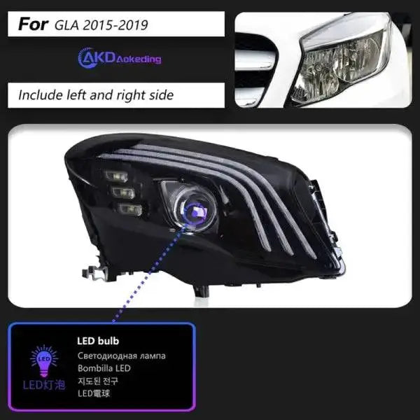 Car Styling Head Lamp for Benz GLA Headlights 2015-2019