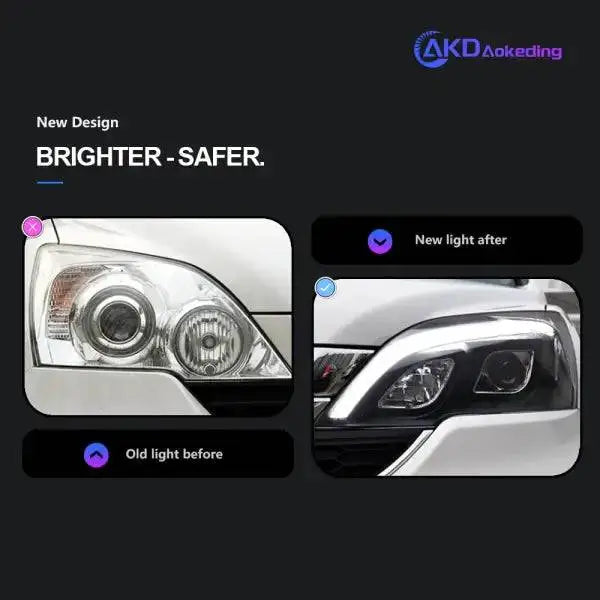 Car Styling Head Lamp for CR-V Headlights 2007-2011 CRV LED