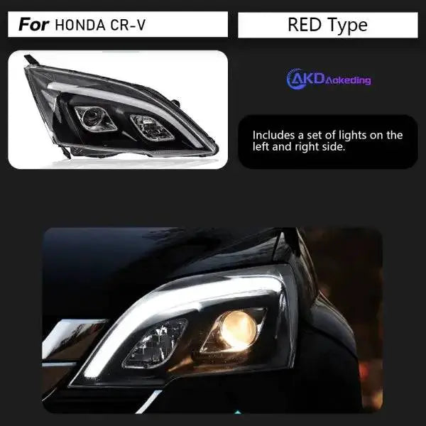 Car Styling Head Lamp for CR-V Headlights 2007-2011 CRV LED