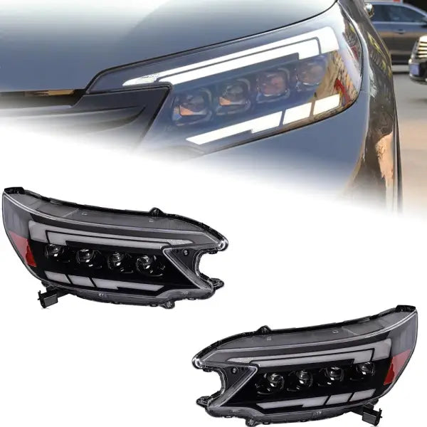 Car Styling Head Lamp for CR-V Headlights 2012-2014 LED Headlight Led DRL Double Lens Hid Bi Xenon