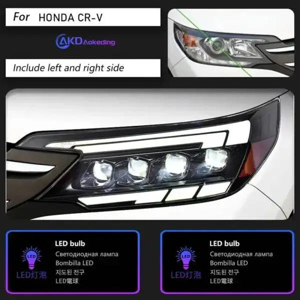 Car Styling Head Lamp for CR-V Headlights 2012-2014 LED