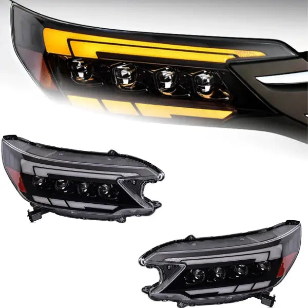 Car Styling Head Lamp for CR-V Headlights 2012-2014 LED Headlight Led DRL Double Lens Hid Bi Xenon