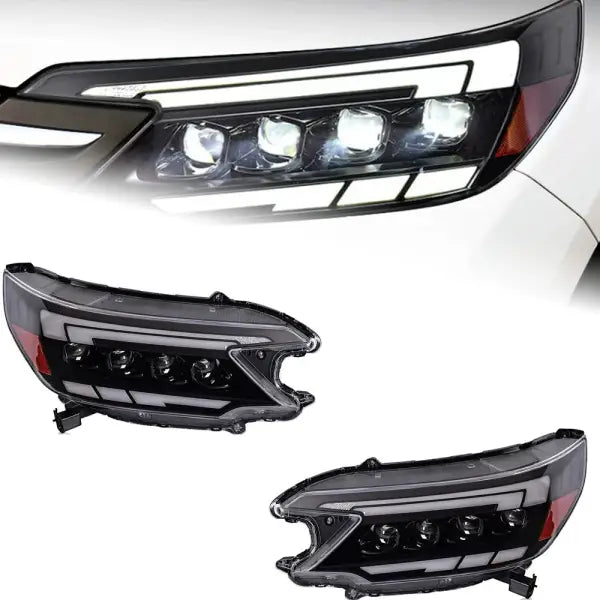 Car Styling Head Lamp for CR-V Headlights 2012-2014 LED Headlight Led DRL Double Lens Hid Bi Xenon