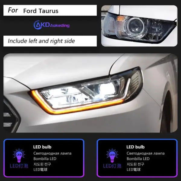Car Styling Head Lamp for Ford Taurus Headlights 2015-2018 Taurus LED Headlight DRL Hid Bi Xenon
