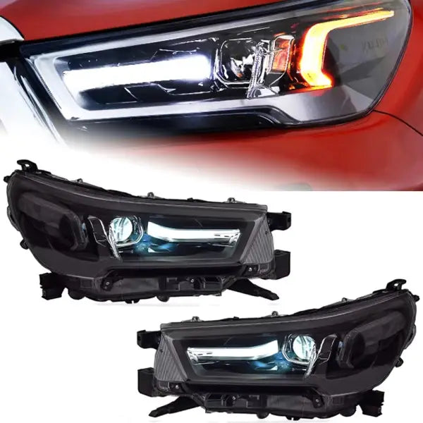 Car Styling Head Lamp for HILUX REVO ROCCO LED Headlight 2021-2024 Headlights HILUX DRL Turn Signal High