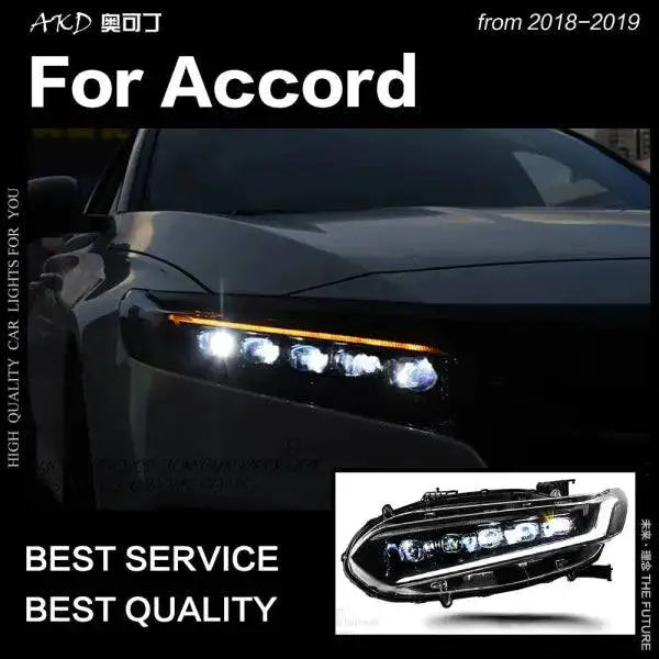 Car Styling Head lamp light for Accord Headlights 2018-2019