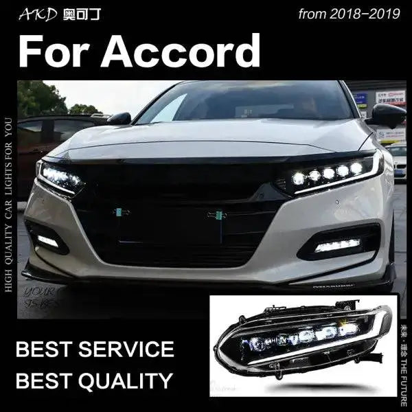 Car Styling Head lamp light for Accord Headlights 2018-2019