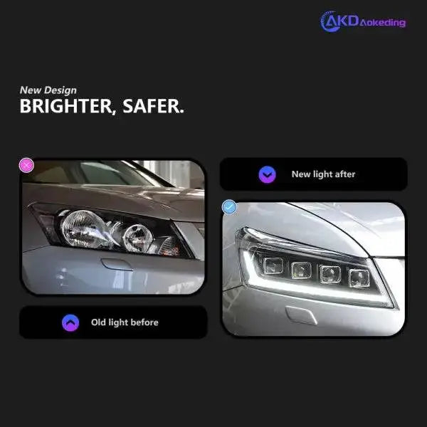 Car Styling Head lamp light for Accord LED Headlight