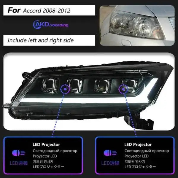 Car Styling Head lamp light for Accord LED Headlight