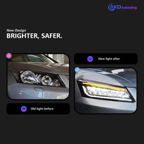 Car Styling Head lamp light for Accord LED Headlight