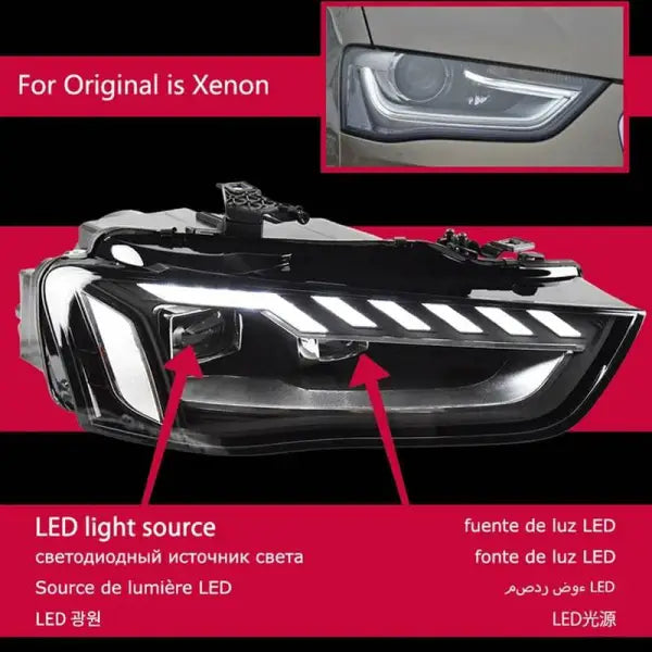 Car Styling Head lamp light for Audi A4 Headlights