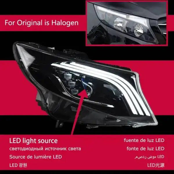 Car Styling Head lamp light for Benz Vito Headlights