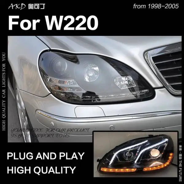 Car Styling Head lamp light for BENZ W220 LED Headlight