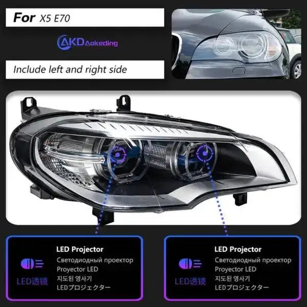 Car Styling Head lamp light for BMW X5 Headlights 2007-2013