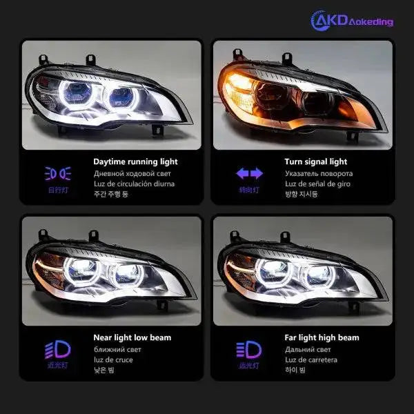 Car Styling Head lamp light for BMW X5 Headlights 2007-2013