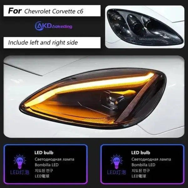 Car Styling Head lamp light for Chevrolet Corvette C6