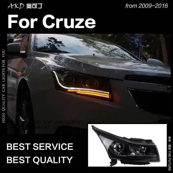 Car Styling Head lamp light for Chevrolet Cruze Headlight