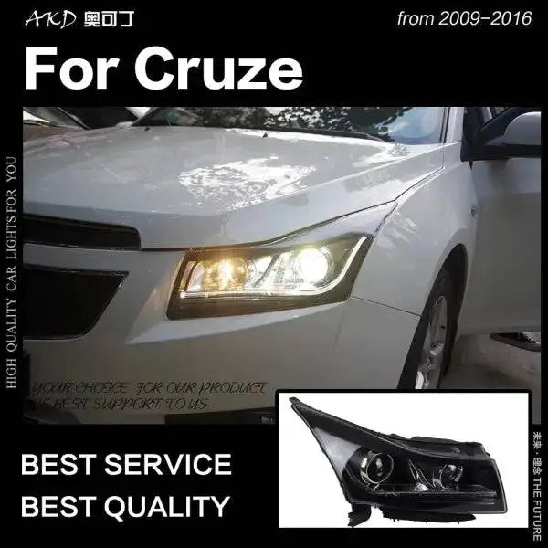 Car Styling Head lamp light for Chevrolet Cruze Headlight