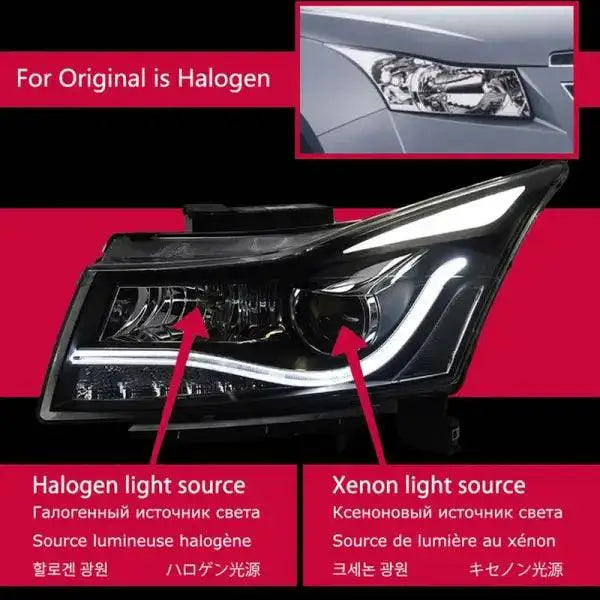 Car Styling Head lamp light for Chevrolet Cruze LED