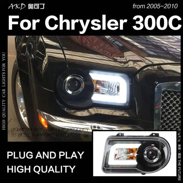 Car Styling Head lamp light for Chrysler 300C Headlights