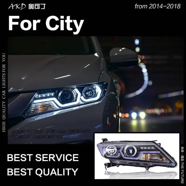 Car Styling Head lamp light for City Headlights 2014-2017