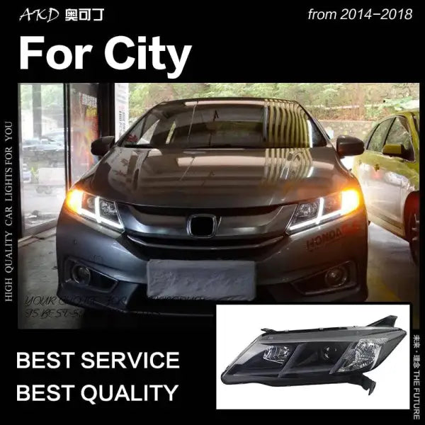 Car Styling Head lamp light for City LED Headlight