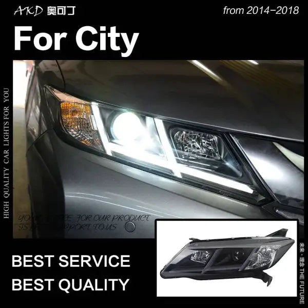 Car Styling Head lamp light for City LED Headlight