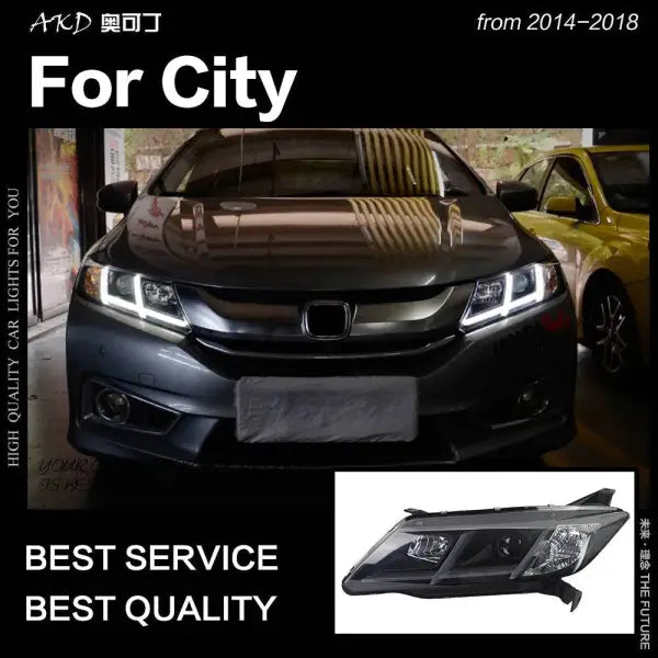 Car Styling Head lamp light for City LED Headlight