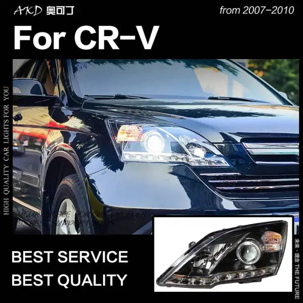 Car Styling Head lamp light for CR-V Headlights 2007-2011