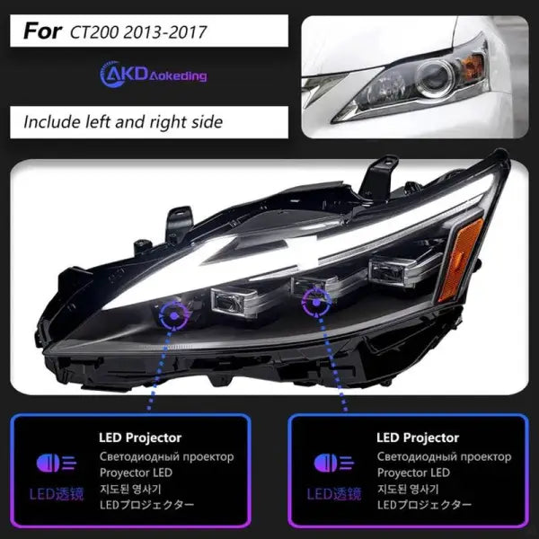 Car Styling Head lamp light for CT200 Headlight 2013-207 CT