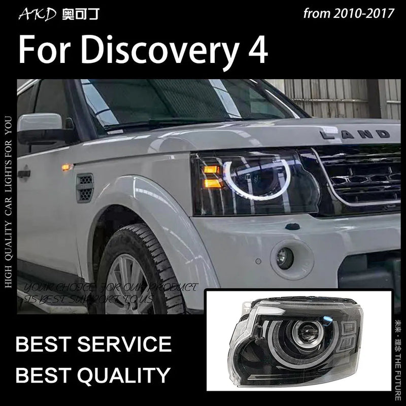 Car Styling Head Lamp for Discovery Headlights 2010-2017 Discovery 4 LED Headlight DRL Angel Eye Projector Lens Beam