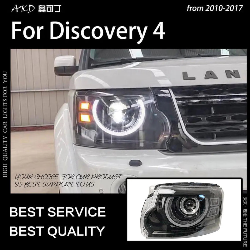 Car Styling Head Lamp for Discovery Headlights 2010-2017 Discovery 4 LED Headlight DRL Angel Eye Projector Lens Beam