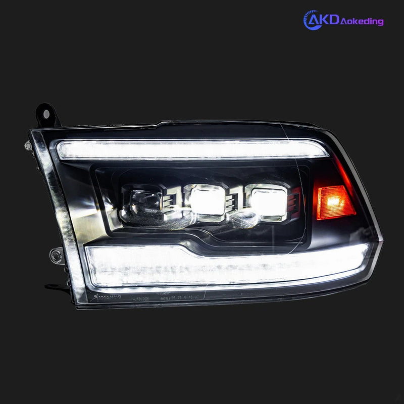 Car Styling Head Lamp for Dodge Ram Headlights 2009-2018 Ram1500 2500 LED Headlight Projector 3 Lens Reverse