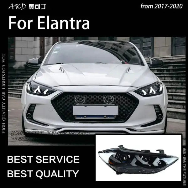 Car Styling Head lamp light for Elantra Headlights