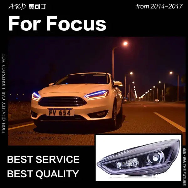 Car Styling Head lamp light for Focus Headlights 2014-2017