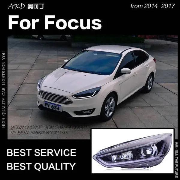 Car Styling Head lamp light for Focus Headlights 2014-2017