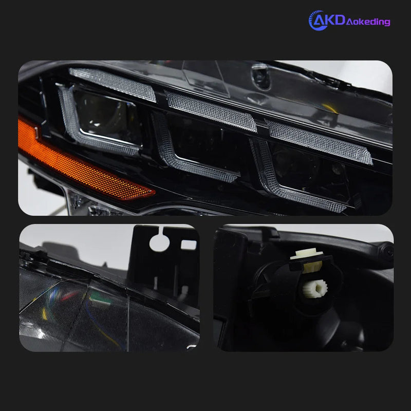 Car Styling Head Lamp for Ford Mustang Headlights 2018-2022 Mustang LED Headlight Upgrade DRL Hid Bi Xenon