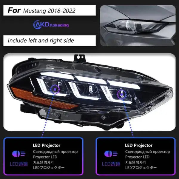 Car Styling Head lamp light for Ford Mustang Headlights