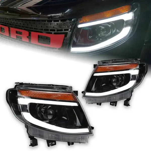 Car Styling Head lamp light for Ford Ranger Headlights