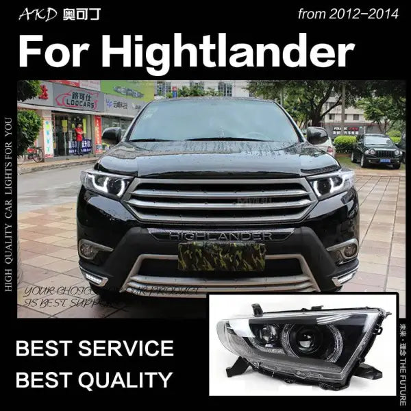 Car Styling Head lamp light for Highlander Headlights 2012