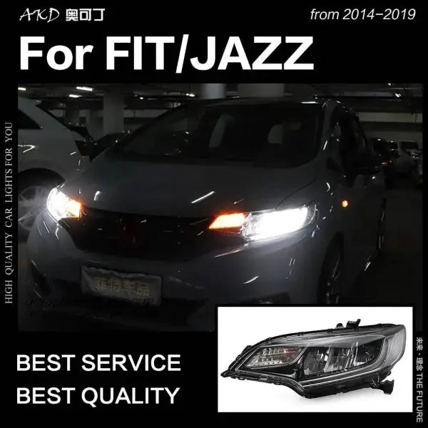 Car Styling Head lamp light for Honda Fit Headlights