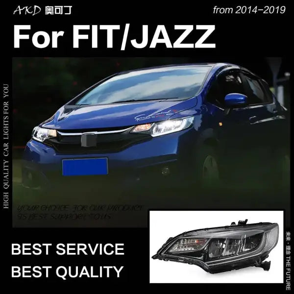 Car Styling Head lamp light for Honda Fit Headlights