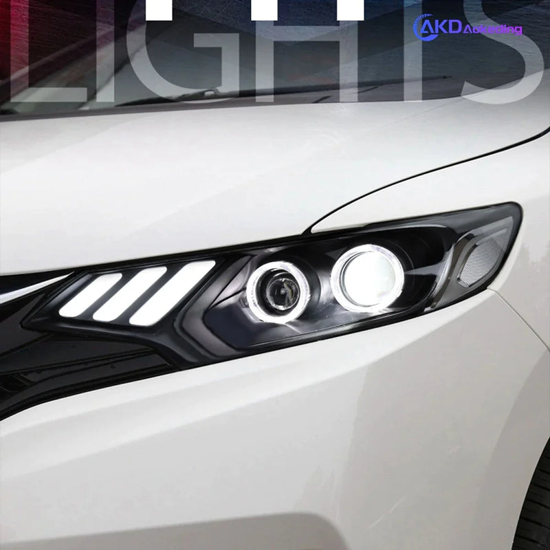 Car Styling Head lamp light for Honda Jazz Headlights