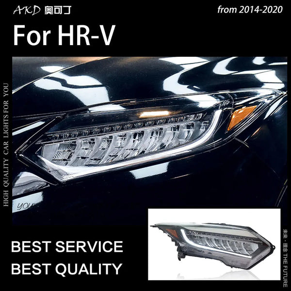 Car Styling Head Lamp for HR-V Headlights 2014-2020 HRV Vezel LED Headlight Led DRL Double Lens Hid Bi Xenon