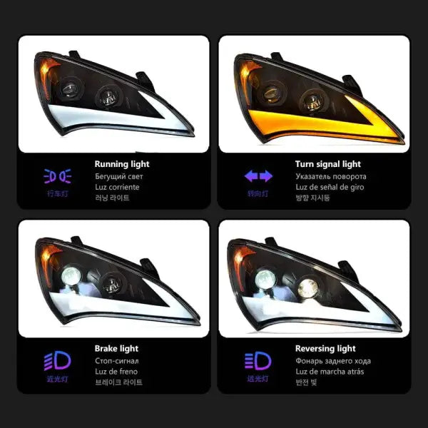 Car Styling Head lamp light for Hyundai Genesis Coupe