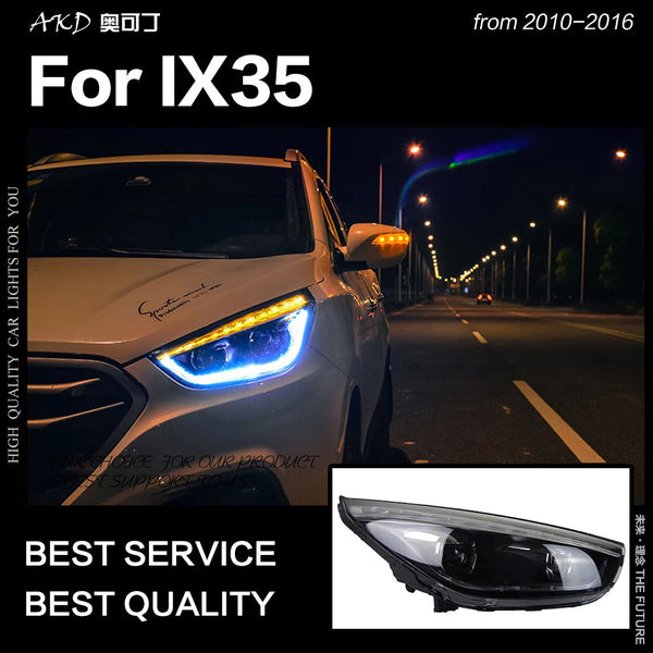 Car Styling Head Lamp for Hyundai IX35 Headlights 2010-2016 New Tucson LED Headlight DRL Hid Bi Xenon