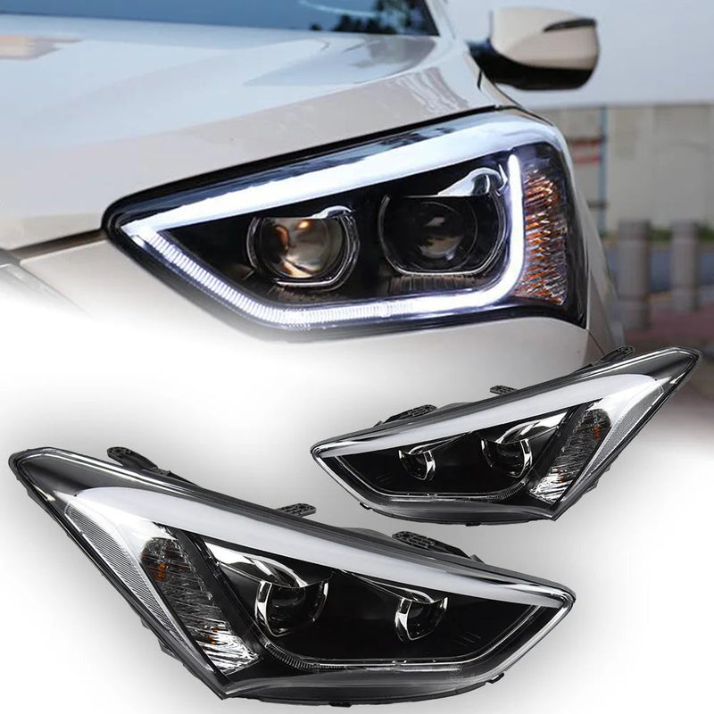 Car Styling Head Lamp for Hyundai IX45 Headlights 2013-2016 New Santa Fe LED Headlight DRL Hid Bi Xenon