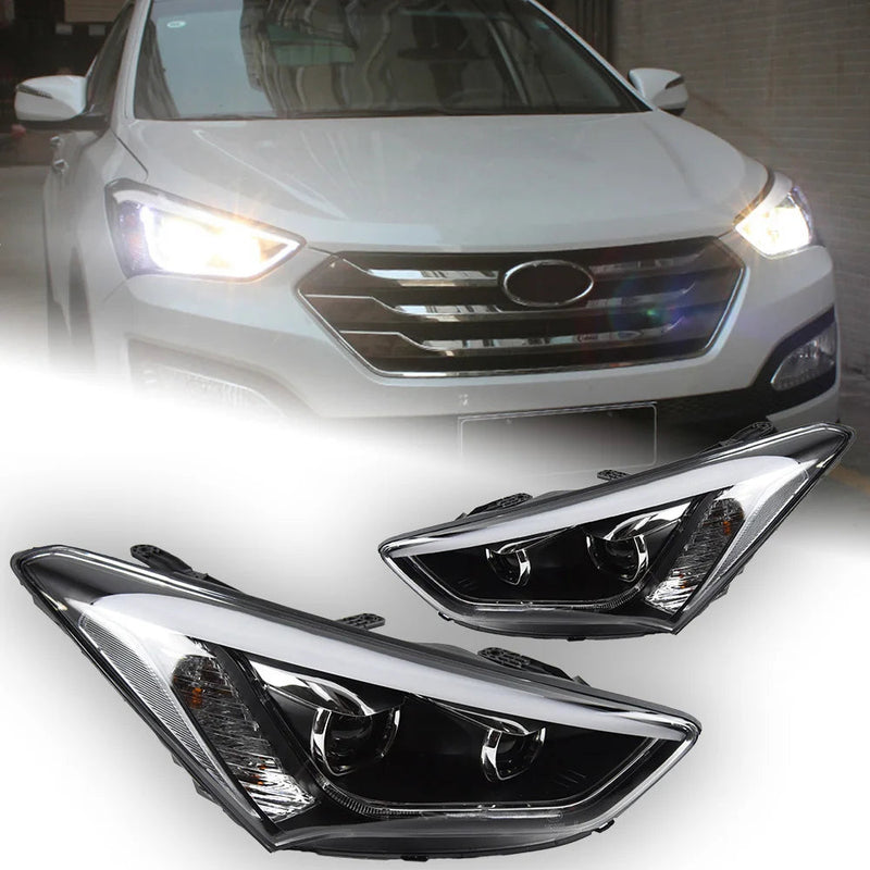 Car Styling Head Lamp for Hyundai IX45 Headlights 2013-2016 New Santa Fe LED Headlight DRL Hid Bi Xenon