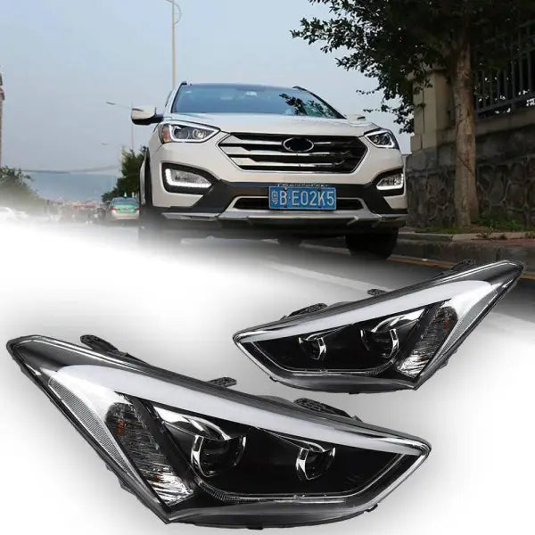 Car Styling Head lamp light for Hyundai IX45 Headlights