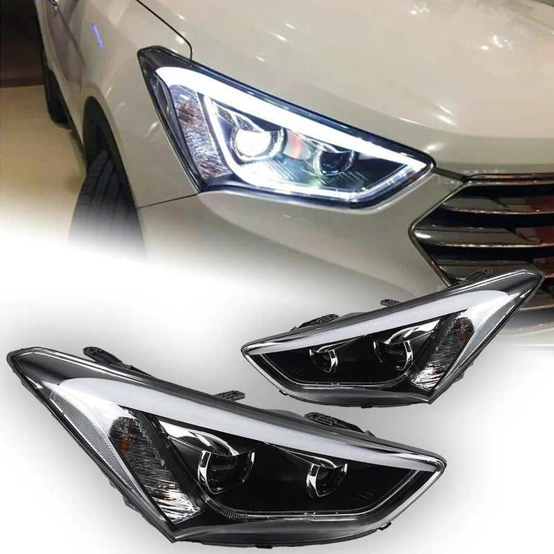 Car Styling Head Lamp for Hyundai IX45 Headlights 2013-2016 New Santa Fe LED Headlight DRL Hid Bi Xenon